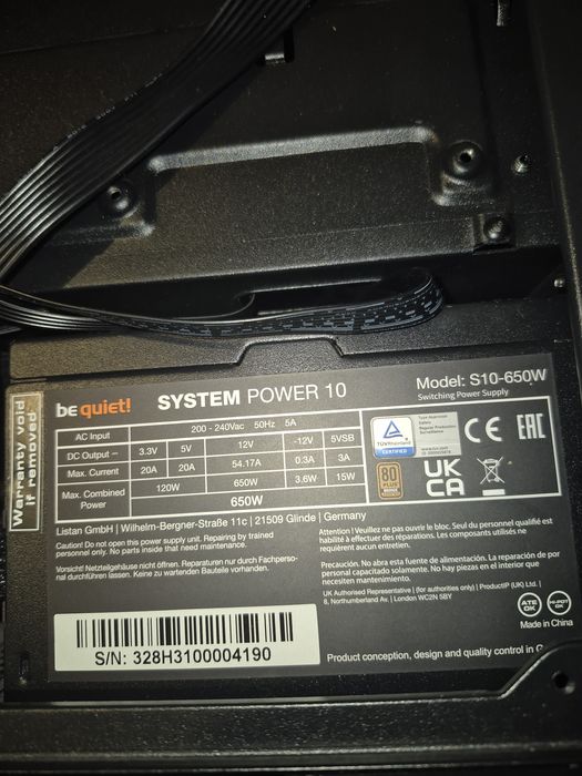 Sursa Bequiet 650w 80+ bronze