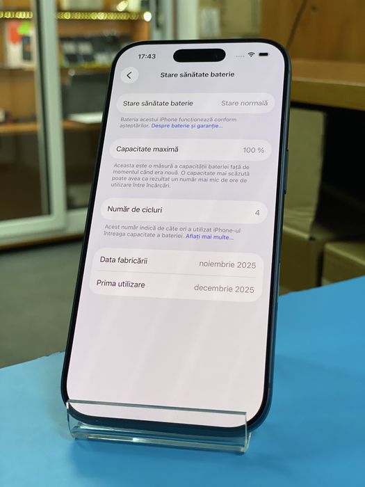 Apple iPhone 17 Pro 100% 256GB, Garantie 12 luni | Lensun