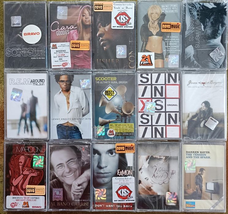 Casete audio sigilate cu muzică Rock, Pop