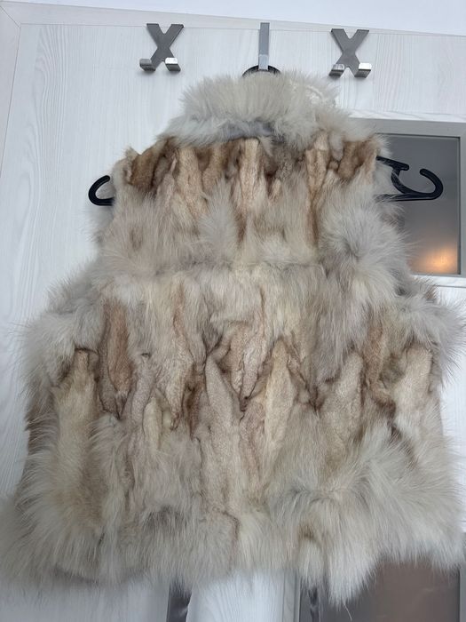 Vestă din blana naturala, vulpe argintie Morgan Chic