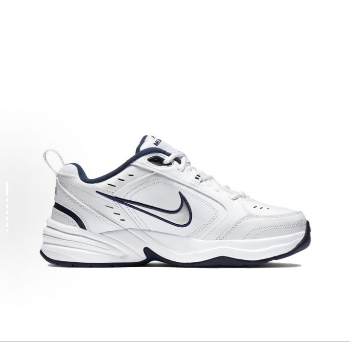 Оригинальные кроссовки Nike Air Monarch 4 White Navy. На заказ