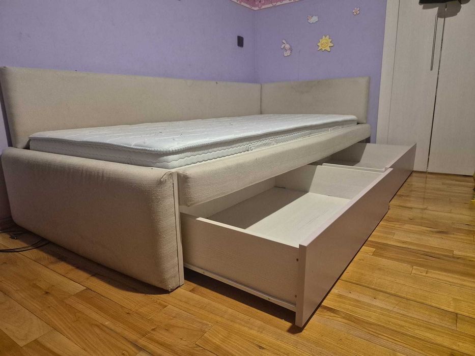 2 Paturi cu Saltele (100x200 si 90x200)