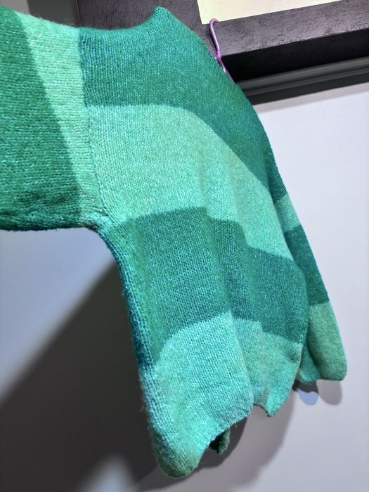 дамска жилетка One Step с шарки в зелени нюанси