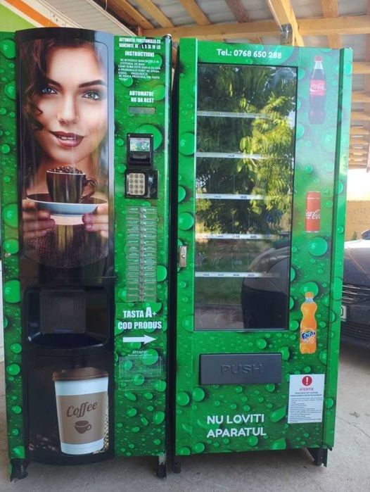 Automate vending  de cafea și băuturi reci