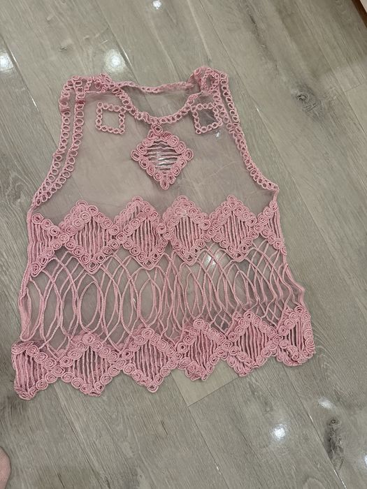 Плажна туника в розово