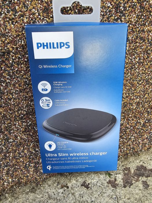 Încărcător wireless Philips Qi 10w cu cablu USB