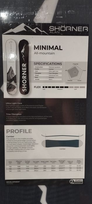 Новый сноуборд SHORNER MINIMAL