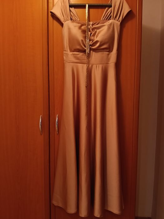 Rochie eleganta roz pudrat