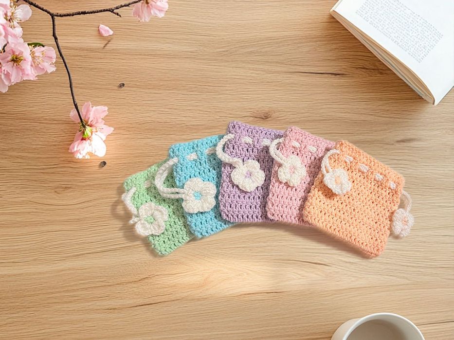 Малка плетена торбичка за бижута и подаръци