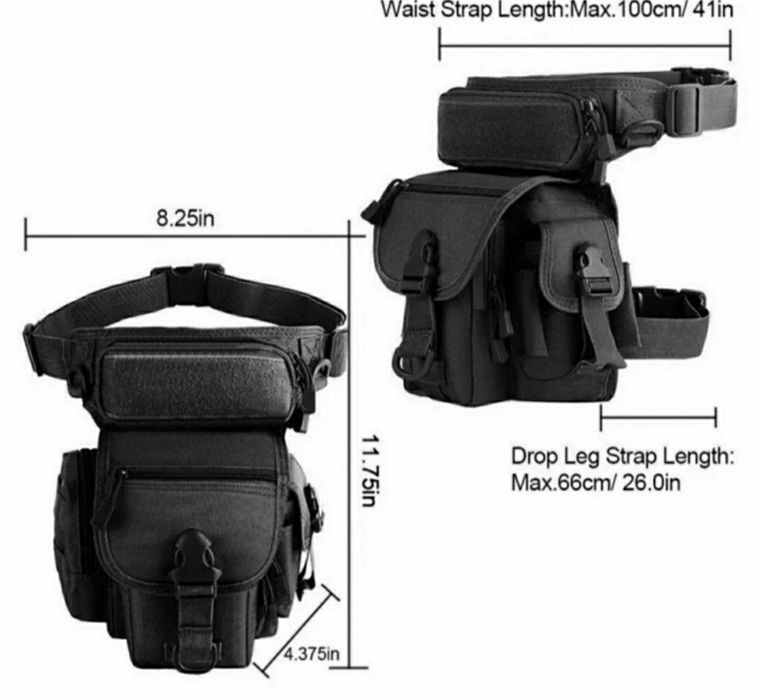 Тактическа чанта за бедро и кръст MAX-S 2.0 ОТ КОРДУРА 600D