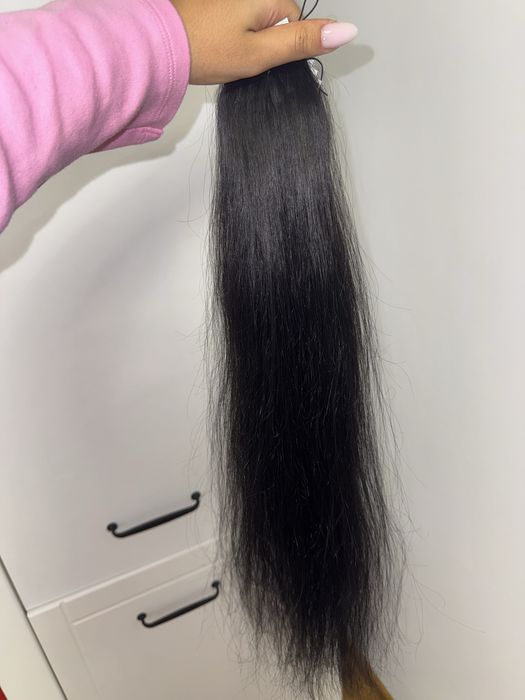 Extensii brunete, calitate premium, virgine, rusești, peste 60 cm