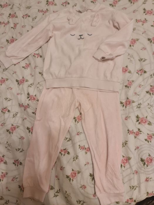 Розов плюшени комплект H&М 98см