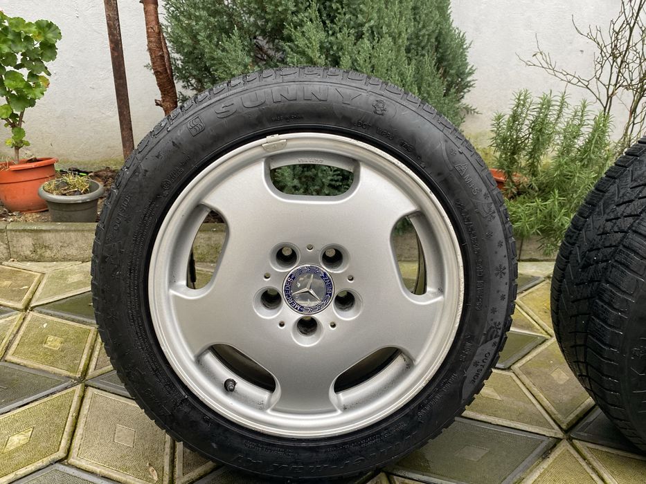 Set 4 cauciucuri de iarna cu jante Mercedes E class 205/55/16 91H  M+S