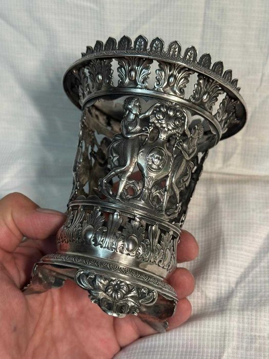 SUPORT PAHAR ARGINT 800 - Vaza Decorativa - Sec XIX - Empire - 270g. !