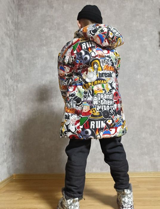 Пуховик двусторонний