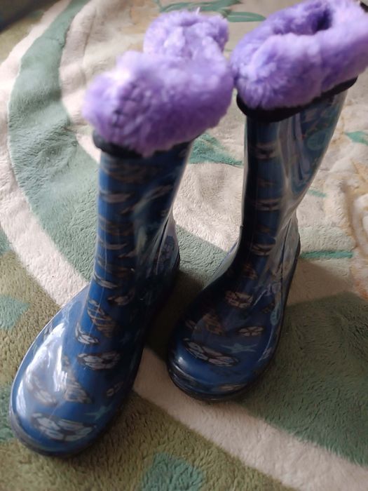 Российские утеплённые резиновые детские сапожки 29 размер