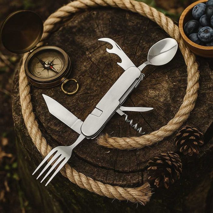 Мултифункционално ножче 6 в 1 – Всичко, от което се нуждаеш на открито
