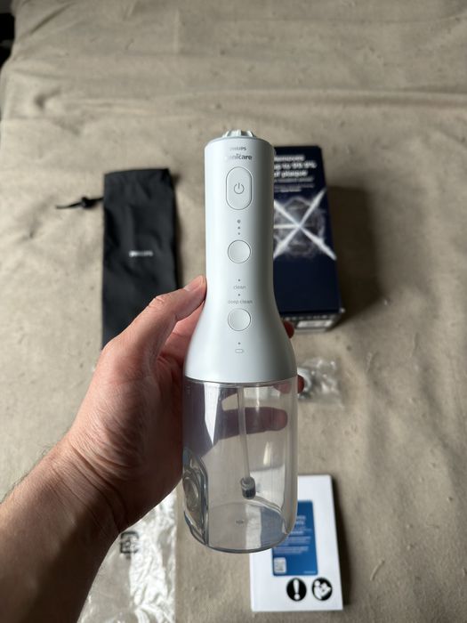 Зъбен душ Philips Sonicare Power Flosser HX3826/31, бял, с остатъчна гаранция