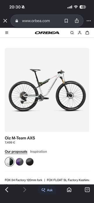 Orbea oiz m-team AXS 2027