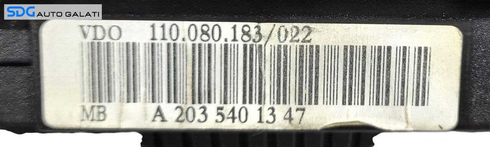 Ceas Ceasuri Cluster Instrumente Bord Mercedes Clasa C Class W203 2.2 CDI 2001 - 2007 Cod A2035401347 110080183 ( Ars in Partea Stanga) [L7286]