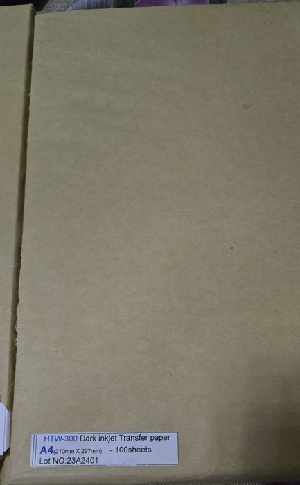 Qora / To‘q Rangli Futbolkalar uchun Inkjet Transfer Qog‘ozi – 100 var