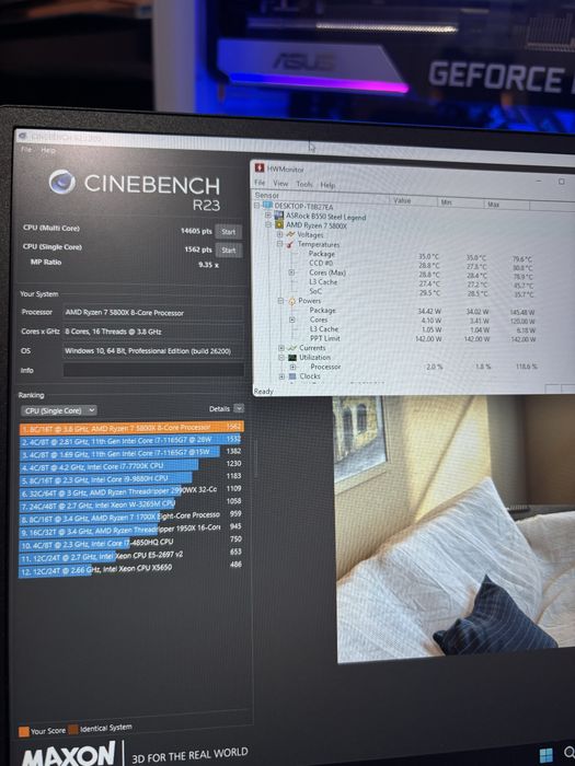 Бял геймърски компютър Ryzen 5800X/RTX3070/Aio/16 Ram/512 ssd/1000W