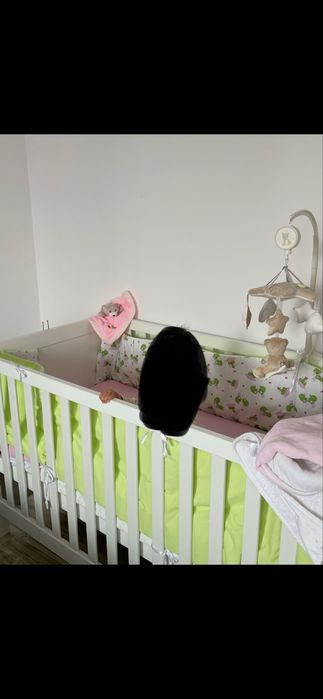 Vand pat bebe 70X120 , plus cadita, pat pliabil