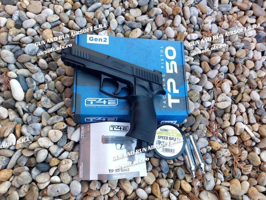 ~ PISTOL 200M/s Airsoft Hdp Hdr MODIFICAT Co2 ,Nou Pusca+100bile Co2