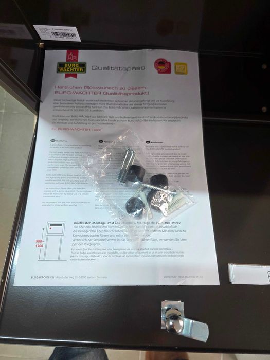Cutie postala pentru gard din otel galvanizat Burg-Wächter Potsdam 878 BR