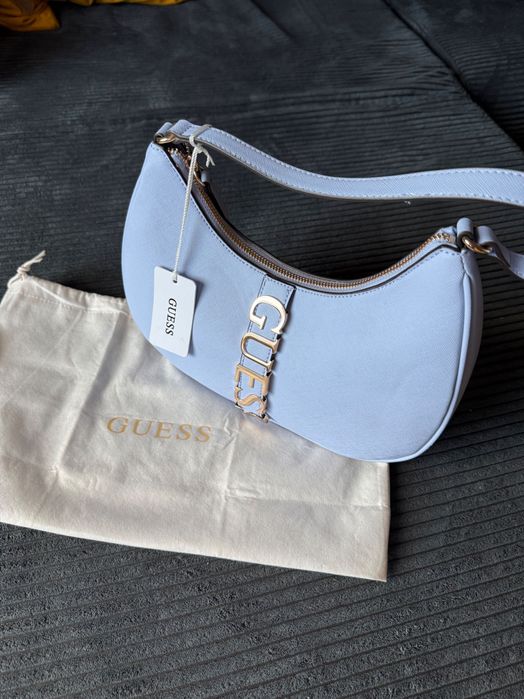 Дамска синя чанта guess