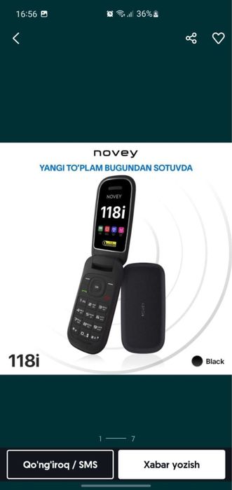 Novey i118 idial holatda sroshni sotiladi