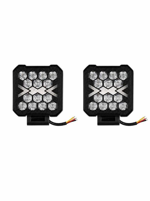 Set 2 proiectoare LED CO-LIGHT 40W, 8000 lm, 12V–24V, IP68, cu semnalizare, 4 inch