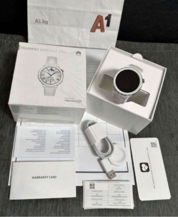 41mm Huawei watch GT 3 Pro | GT3 Гаранция A1 2025 Ceramic White | Бял