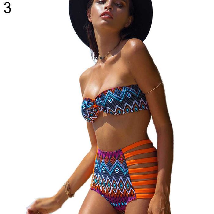 Дамски бански висока талия