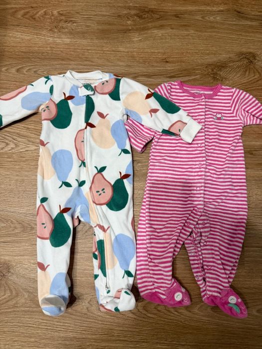 Set 2 salopete pijamale model flaușat Carter's 9 m 9 luni