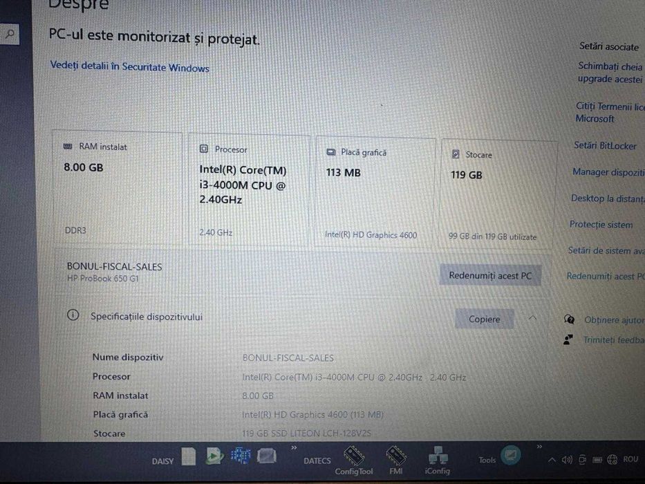 Laptop HP ProBook 650-G1 - i3, 8GB RAM, SSD 120GB