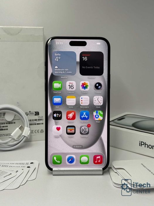 iPhone 15 Plus, 128GB, Black, НОВ, 100% батерия, 1г. ГАРАНЦИЯ!