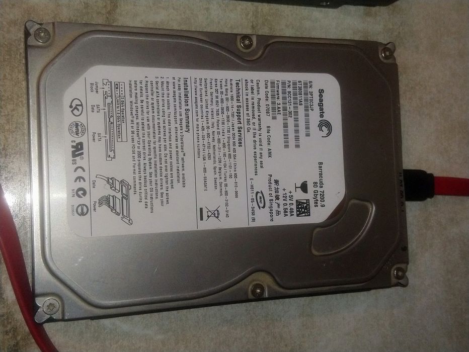 Продам два жёстких  диска HDD 120gb/80gb