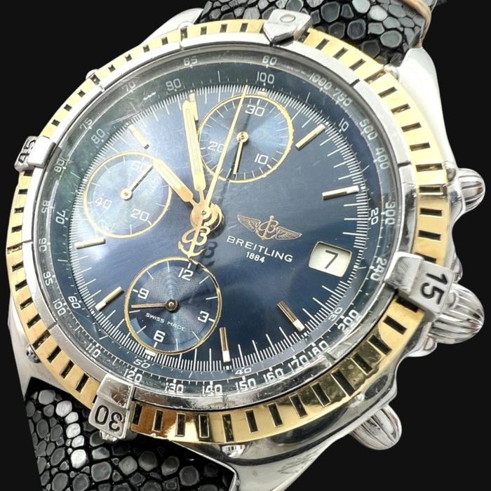 Breitling Chronomat 18k Gold & Steel Valjoux 7750 chronograph