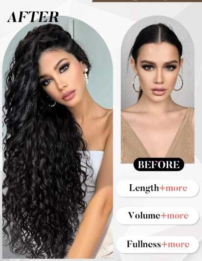 Синтетични удължители за коса 7 бр - 60см