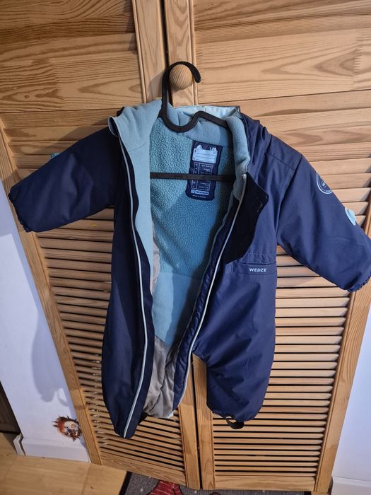 Costum călduros schi 500 Warm Albastru Bebe - WEDZE