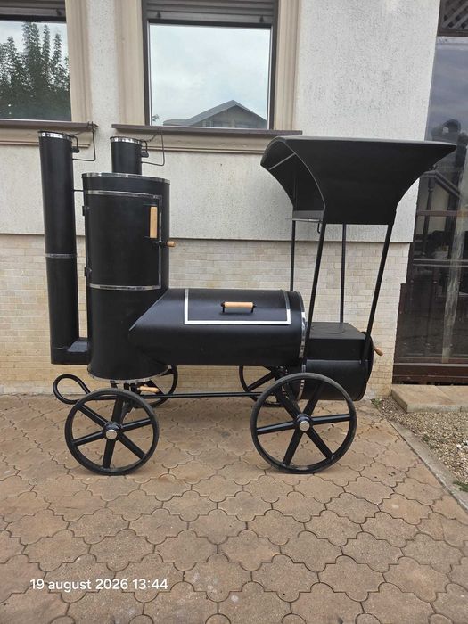 Afumătoare profesională artizanală – cald/rece, grill și plită
