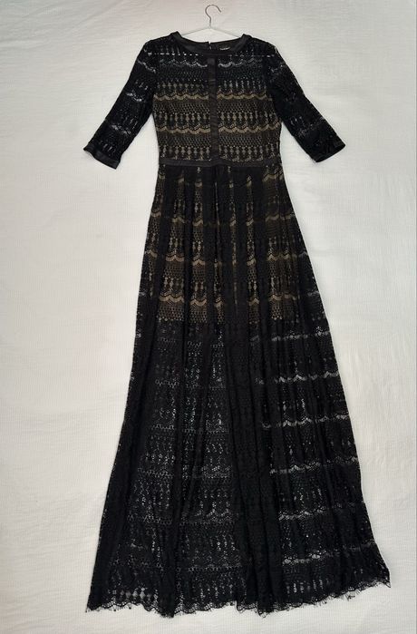 Женское платье кружевное в пол, размер М.