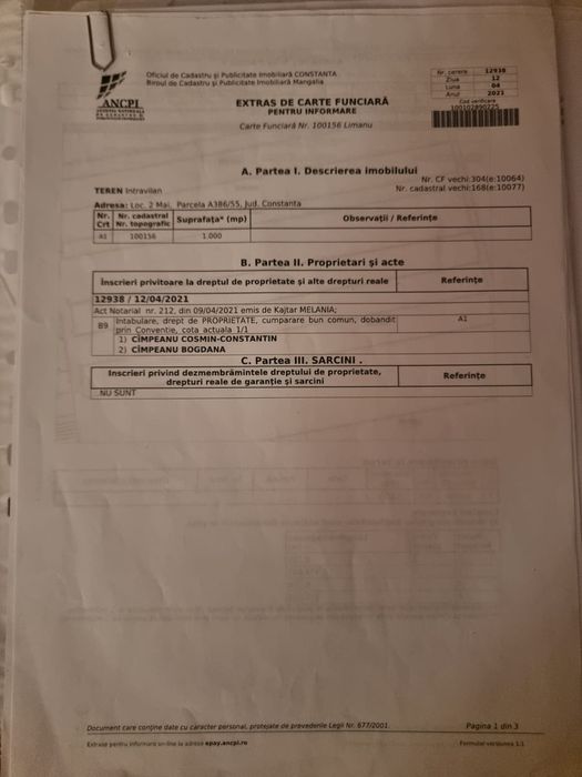 Teren 2Mai -VAMA VECHE