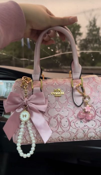Geanta Coach Pink Mini Rowan