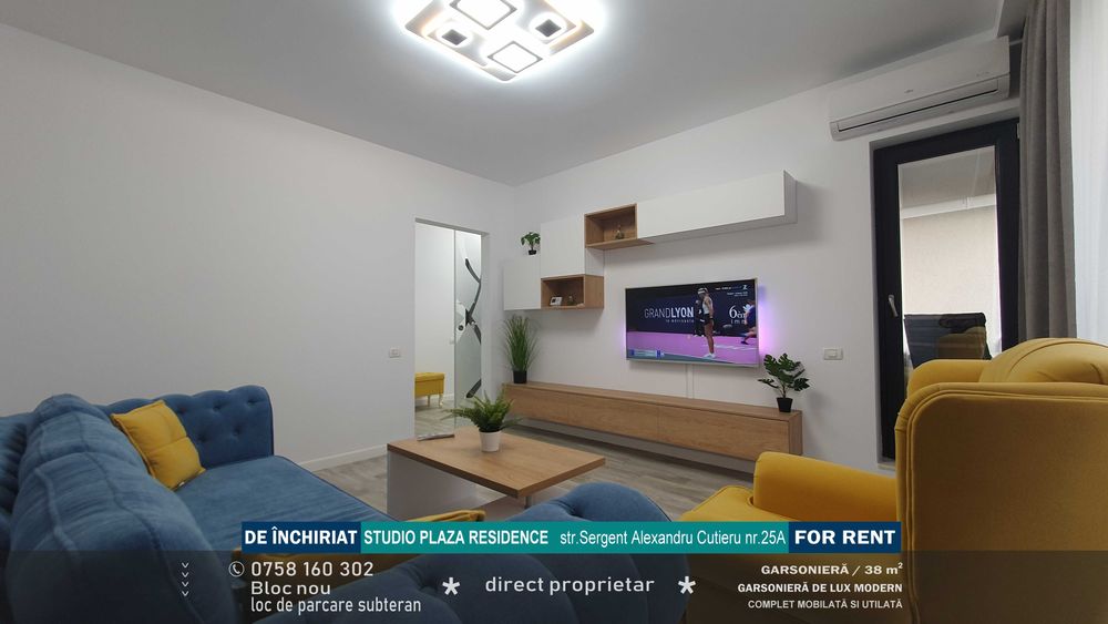 Garsoniera de inchiriat  39 mp PLAZA RESIDENCE