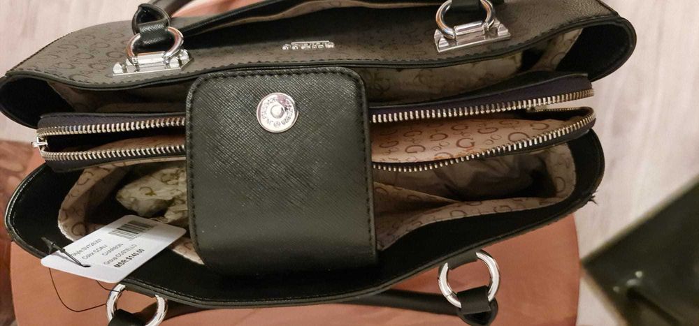 geanta GUESS culoarea COAL / CHARBON - Costello