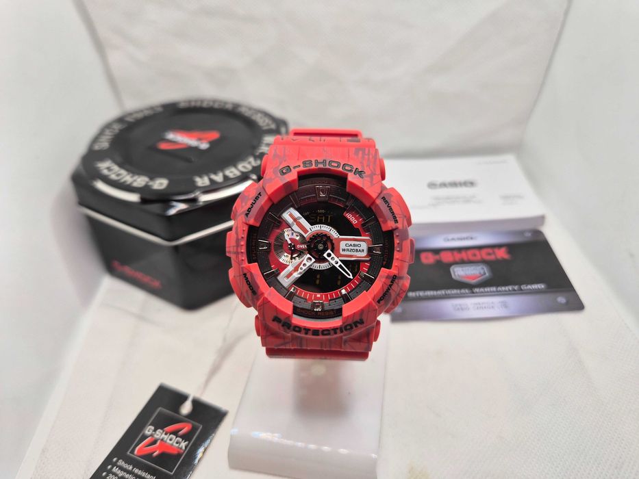 Ceas Sport Casio g shock Ga110 - sl RED  Grafic  .Nou, Garantie 2 ani
