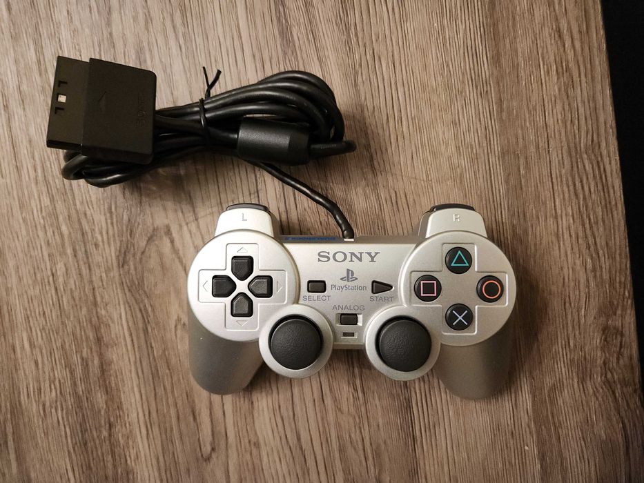 Controller (maneta) Dualshock 2 Satin Silver pentru PlayStation2 (PS2)