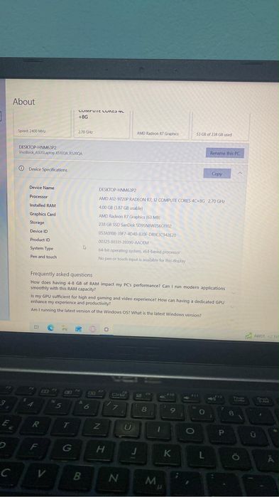Laptop asus ca nou